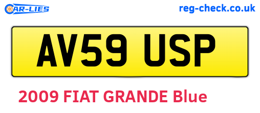 AV59USP are the vehicle registration plates.