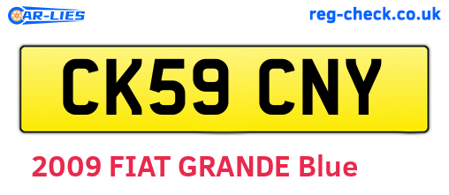 CK59CNY are the vehicle registration plates.