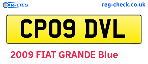 CP09DVL are the vehicle registration plates.