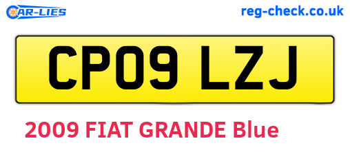 CP09LZJ are the vehicle registration plates.