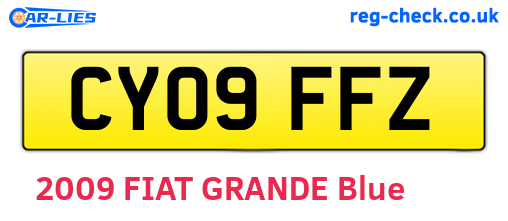 CY09FFZ are the vehicle registration plates.