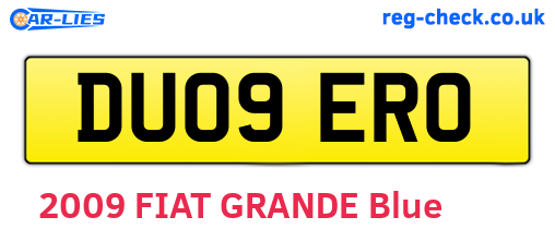 DU09ERO are the vehicle registration plates.