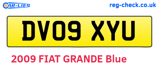 DV09XYU are the vehicle registration plates.