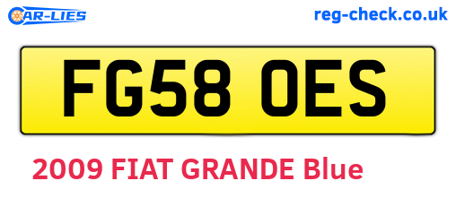 FG58OES are the vehicle registration plates.