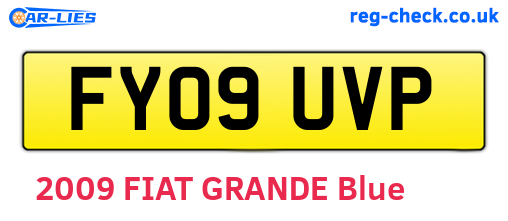 FY09UVP are the vehicle registration plates.