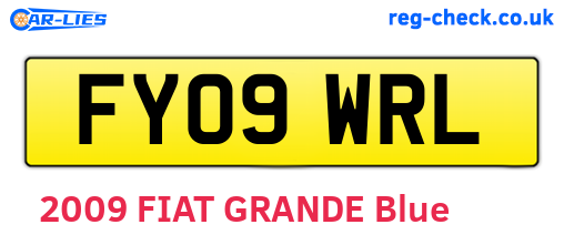 FY09WRL are the vehicle registration plates.