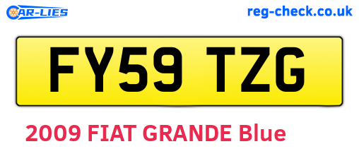 FY59TZG are the vehicle registration plates.