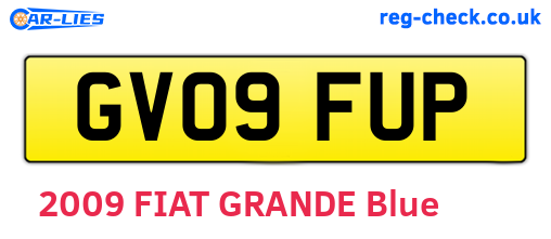 GV09FUP are the vehicle registration plates.