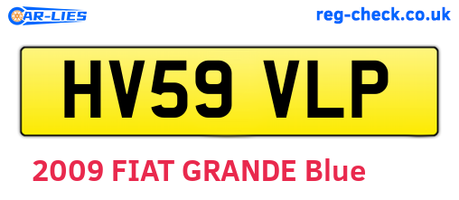 HV59VLP are the vehicle registration plates.