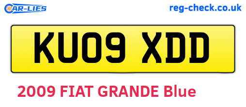 KU09XDD are the vehicle registration plates.