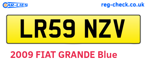 LR59NZV are the vehicle registration plates.