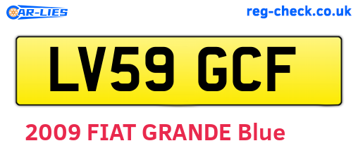 LV59GCF are the vehicle registration plates.