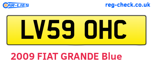 LV59OHC are the vehicle registration plates.
