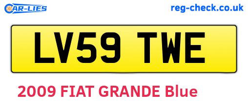 LV59TWE are the vehicle registration plates.