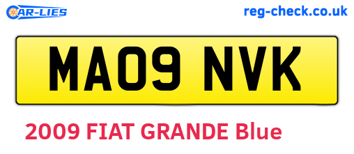 MA09NVK are the vehicle registration plates.