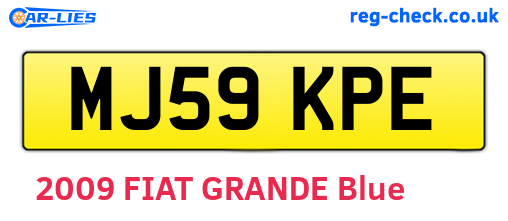 MJ59KPE are the vehicle registration plates.