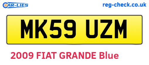 MK59UZM are the vehicle registration plates.