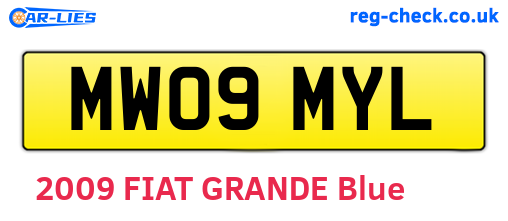 MW09MYL are the vehicle registration plates.