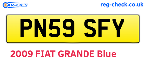 PN59SFY are the vehicle registration plates.