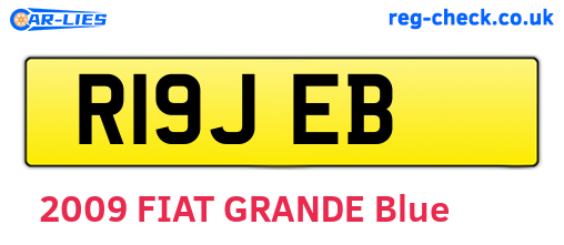 R19JEB are the vehicle registration plates.
