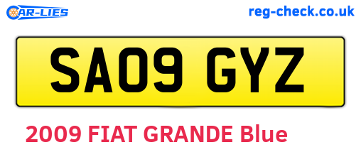 SA09GYZ are the vehicle registration plates.