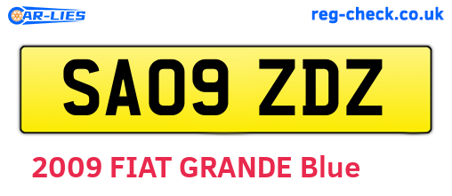 SA09ZDZ are the vehicle registration plates.