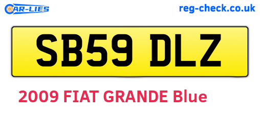SB59DLZ are the vehicle registration plates.