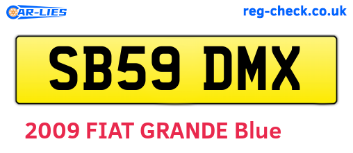 SB59DMX are the vehicle registration plates.