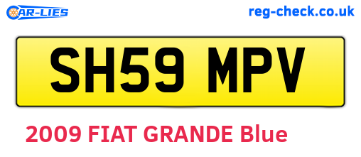 SH59MPV are the vehicle registration plates.