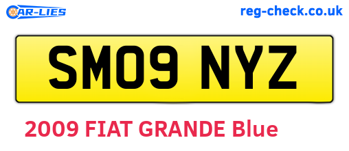 SM09NYZ are the vehicle registration plates.