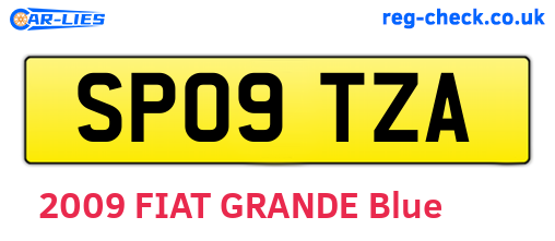 SP09TZA are the vehicle registration plates.
