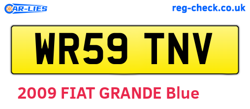 WR59TNV are the vehicle registration plates.