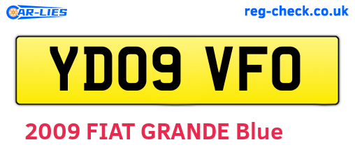 YD09VFO are the vehicle registration plates.