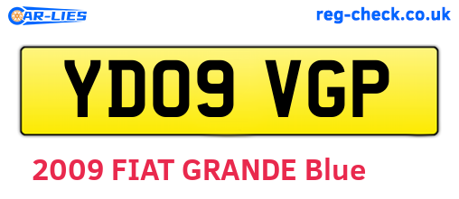 YD09VGP are the vehicle registration plates.