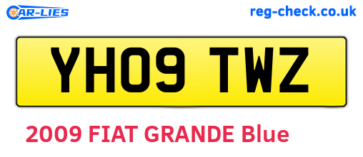 YH09TWZ are the vehicle registration plates.