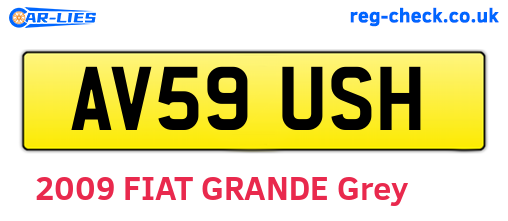 AV59USH are the vehicle registration plates.