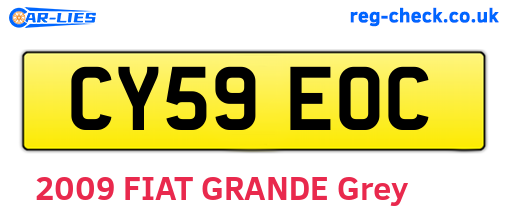 CY59EOC are the vehicle registration plates.