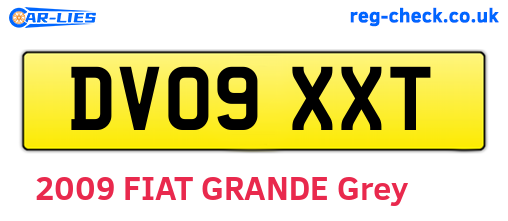 DV09XXT are the vehicle registration plates.