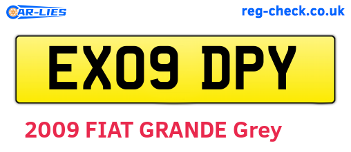 EX09DPY are the vehicle registration plates.