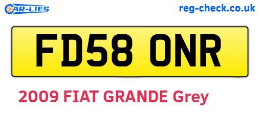 FD58ONR are the vehicle registration plates.