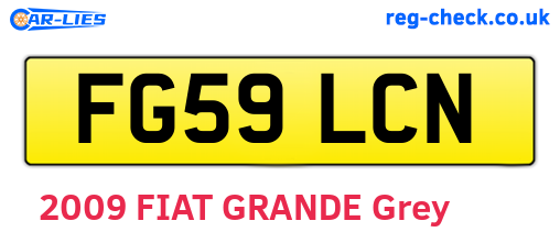 FG59LCN are the vehicle registration plates.