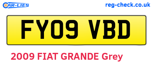 FY09VBD are the vehicle registration plates.