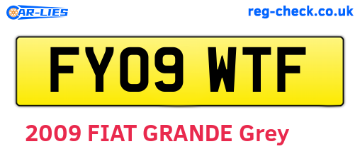 FY09WTF are the vehicle registration plates.