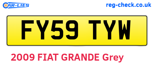 FY59TYW are the vehicle registration plates.