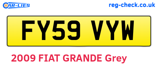 FY59VYW are the vehicle registration plates.