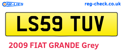LS59TUV are the vehicle registration plates.