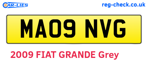 MA09NVG are the vehicle registration plates.