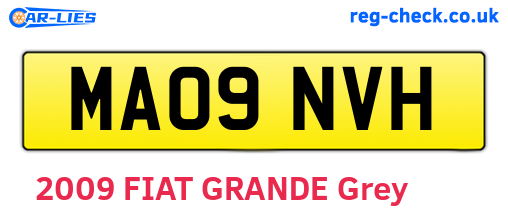 MA09NVH are the vehicle registration plates.