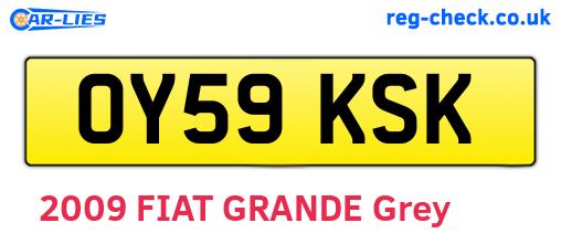 OY59KSK are the vehicle registration plates.