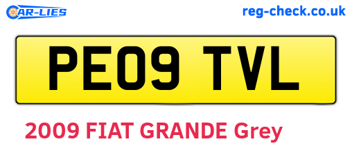 PE09TVL are the vehicle registration plates.